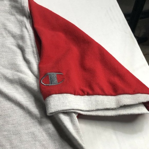 VTG Mens Champion Rose Bowl OHIO STATE BUCKEYES Grey Red Polo 97' Color Block XL - Picture 5 of 8
